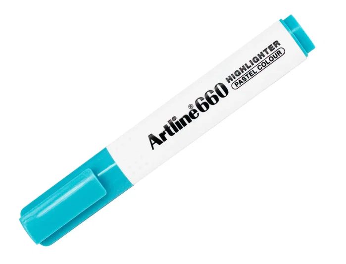 Artline EK-660 Rotulador Fluorescente Azul Pastel Punta Biselada Trazo 1-5 mm