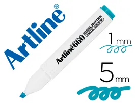 Artline EK-660 Rotulador Fluorescente Azul Pastel Punta Biselada Trazo 1-5 mm