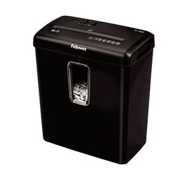 Fellowes Destructora de Papel Manual P-30C, Corte en Partículas 4x34 mm, Nivel de Seguridad P-4, Capacidad 6 Hojas, Papelera 15 L, para Hogar y Oficina, Negro - Ref. 6008101