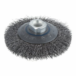 Wolfcraft Cepillo cónico de alambre de acero, rosca M14, ø100 x 15 mm