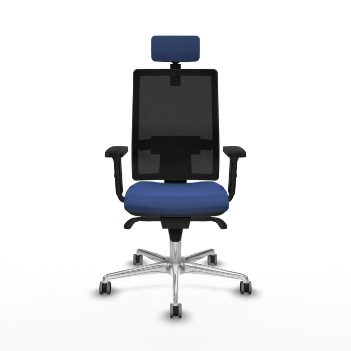 PIQUERAS Y CRESPO Silla de oficina Horna con mecanismo Sincro, Azul marino y Negro