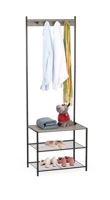 Inde Estantería Perchero Metal Madera Moblekit 60 x 40 x 175 cm (3 Unidades) Inde Estantería Perchero Metal Madera Moblekit 60 x 40 x 175 cm (3 Unidades)