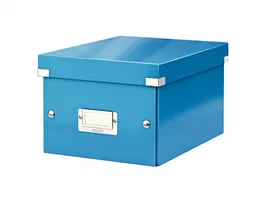 Leitz Caja Click&Store Pequeña 216x160x282 mm Almacenamiento Documentos A5 Azul Cartón Reciclado