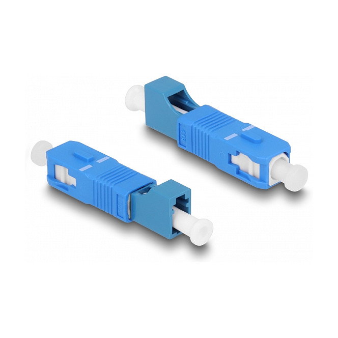 DeLOCK Acoplador híbrido de fibra óptica SC Simplex a LC Simplex azul