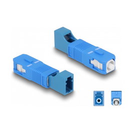 DeLOCK Acoplador híbrido de fibra óptica SC Simplex a LC Simplex azul
