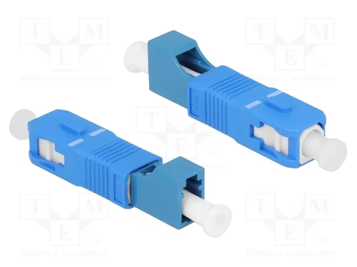DeLOCK Acoplador híbrido de fibra óptica SC Simplex a LC Simplex azul