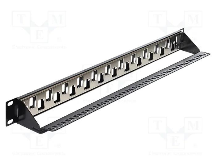 DeLOCK 43278 Patch Panel Keystone de 24 Puertos 19 Pulgadas