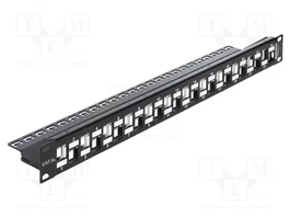DeLOCK 43278 Patch Panel Keystone de 24 Puertos 19 Pulgadas
