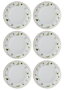 Hermia DNR0068 Juego de Platos de Servicio en Porcelana Blanca Elegante para Mesa, 27x27x2 cm (6 Piezas)