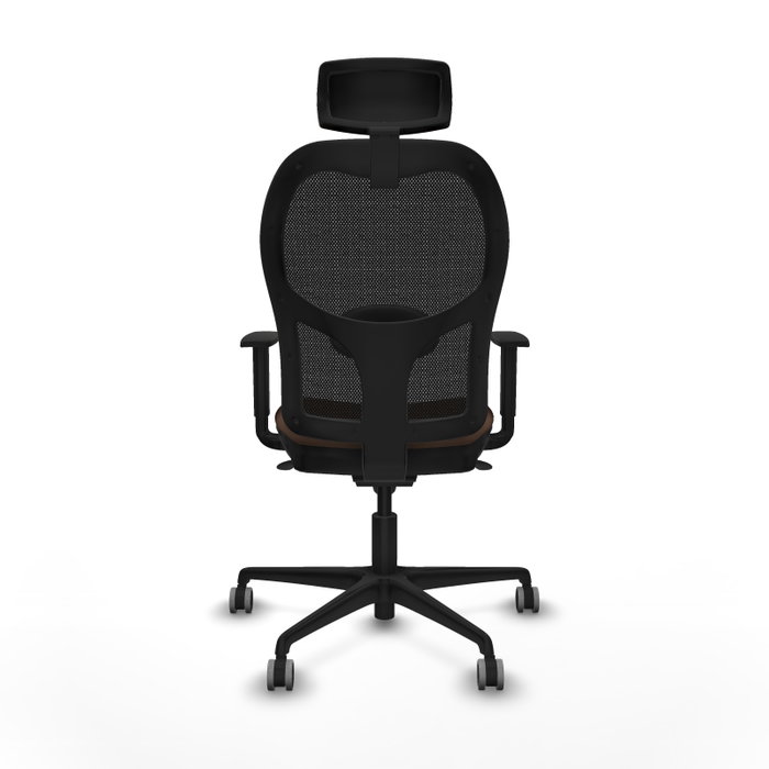PIQUERAS Y CRESPO Silla de oficina Jorquera con mecanismo Sincro, Tela Marrón y Malla Negra PIQUERAS Y CRESPO Silla de oficina Jorquera con mecanismo Sincro, Tela Marrón y Malla Negra
