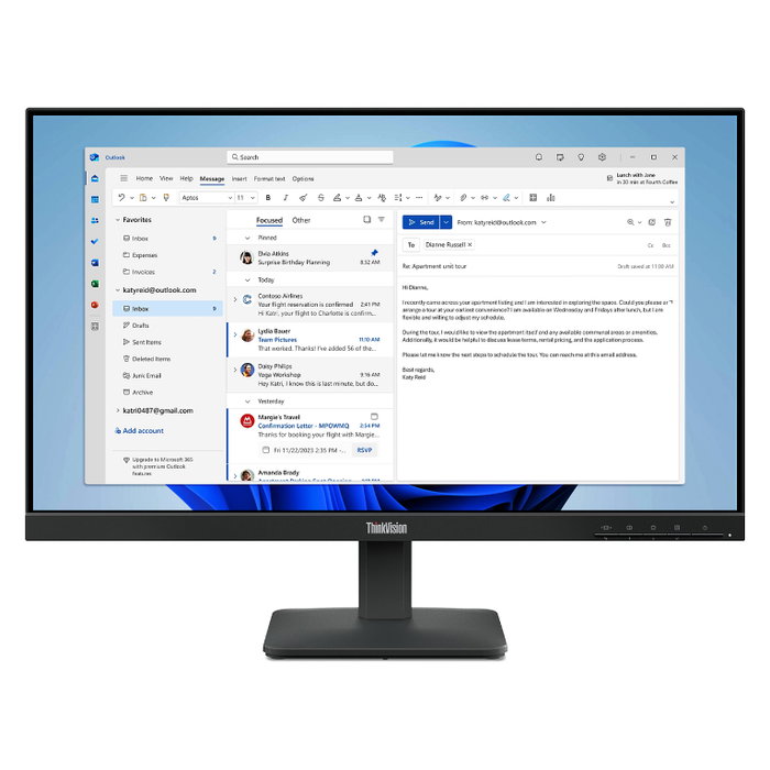 Lenovo ThinkVision S24-4e Monitor IPS 23.8 FHD Black