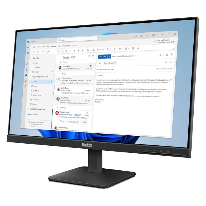 Lenovo ThinkVision S24-4e Monitor de 23.8 Pulgadas (60.5 cm) Full HD (1920x1080) IPS 100Hz Pantalla Plana para Oficina VESA HDMI Lenovo ThinkVision S24-4e Monitor de 23.8 Pulgadas (60.5 cm) Full HD (1920x1080) IPS 100Hz Pantalla Plana para Oficina VESA HDMI