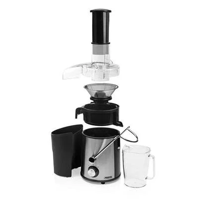 Princess 203040 Licuadora centrífuga 800 W, Negro/Acero inoxidable, 2 velocidades, 1.1 L de zumo, función anti-goteo y fácil limpieza