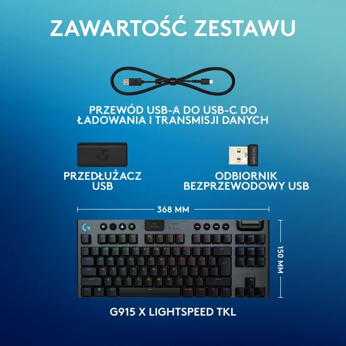 Logitech G915 X Lightspeed TKL Teclado Mecánico Táctil Negro
