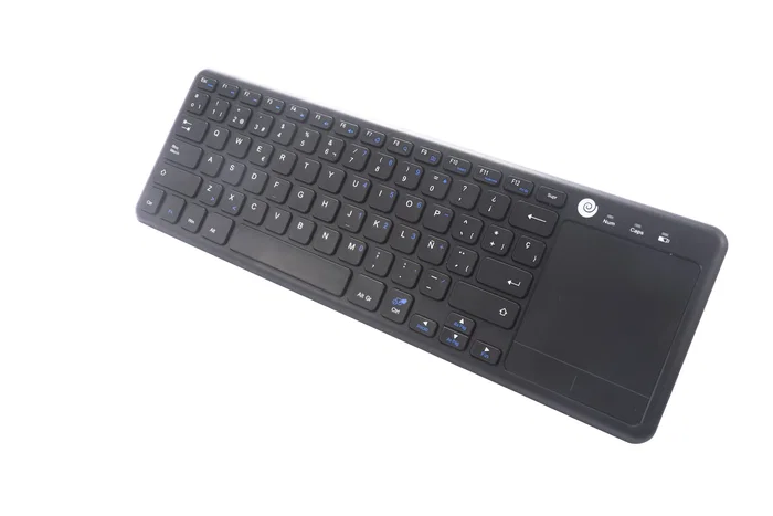 CoolBox CoolTouch Teclado Inalámbrico 2.4GHz Universal QWERTY Español Negro con Touchpad Multitáctil para Smart TV, PC, Mac, Linux
