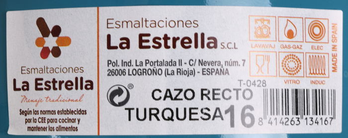 La Estrella Cazo Recto 16 cm Turquesa (6 Unidades)
