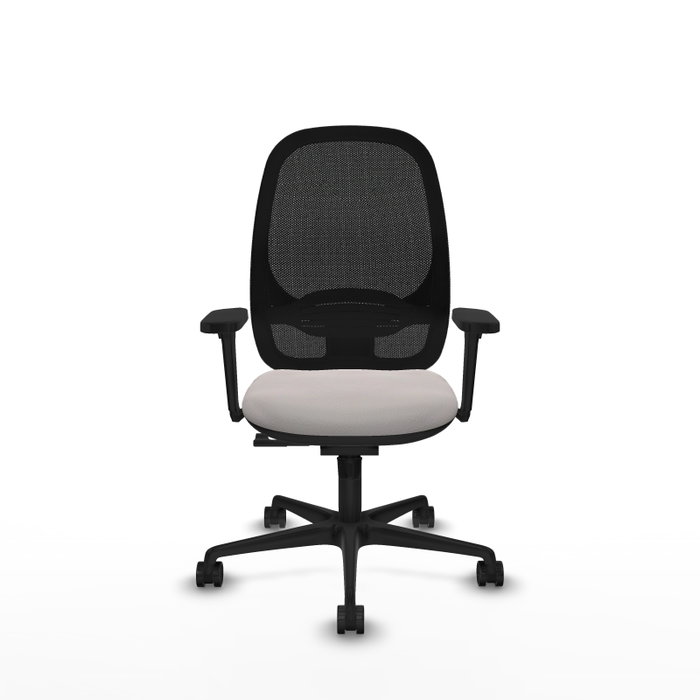 PIQUERAS Y CRESPO Silla de oficina Cilanco con mecanismo Sincro, Blanco y Negro