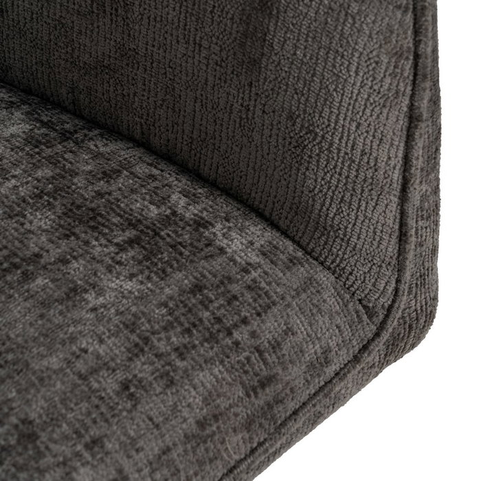 Silla Brazos Gris Oscuro Tejido-Metal 58 X 58 X 83 cm (Set de 2)