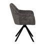 Silla Brazos Gris Oscuro Tejido-Metal 58 X 58 X 83 cm (Set de 2)