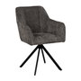 Silla Brazos Gris Oscuro Tejido-Metal 58 X 58 X 83 cm (Set de 2)
