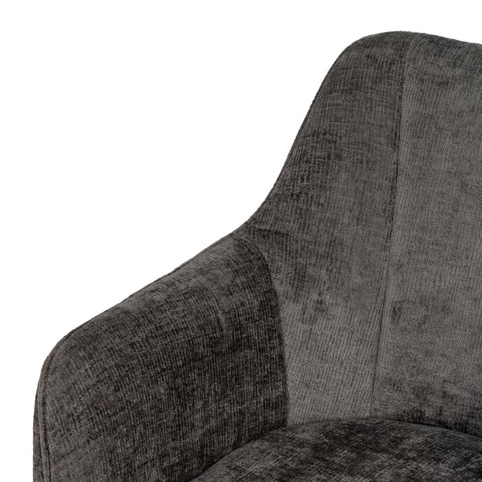 Silla Brazos Gris Oscuro Tejido-Metal 58 X 58 X 83 cm (Set de 2)