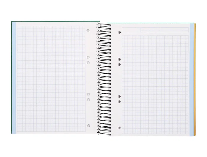 Liderpapel Cuaderno Espiral A5 Micro Papercoat Tapa Forrada 140 Hojas Cuadro 5mm Banda Verde Liderpapel Cuaderno Espiral A5 Micro Papercoat Tapa Forrada 140 Hojas Cuadro 5mm Banda Verde