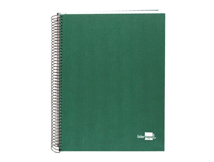 Liderpapel Cuaderno Espiral A5 Micro Papercoat Tapa Forrada 140 Hojas Cuadro 5mm Banda Verde Liderpapel Cuaderno Espiral A5 Micro Papercoat Tapa Forrada 140 Hojas Cuadro 5mm Banda Verde