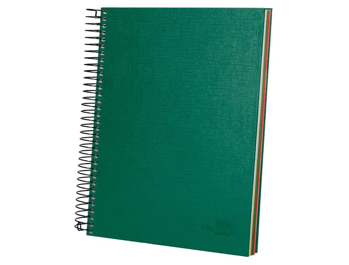 Liderpapel Cuaderno Espiral A5 Micro Papercoat Tapa Forrada 140 Hojas Cuadro 5mm Banda Verde Liderpapel Cuaderno Espiral A5 Micro Papercoat Tapa Forrada 140 Hojas Cuadro 5mm Banda Verde