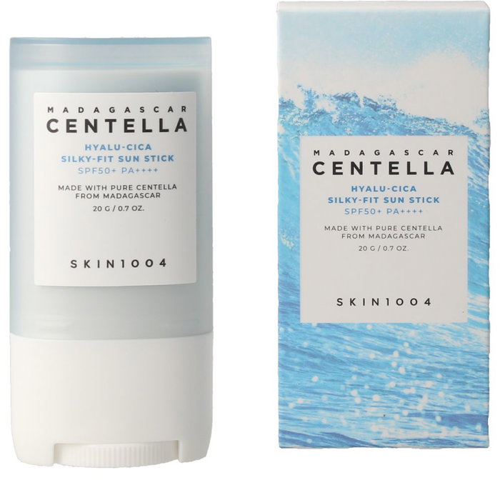 Skin1004 Protector Solar en Stick SPF50+ Centella Asiática - 20 gr - Protección UV, Hidratación con Ácido Hialurónico, Resistente al Agua y al Sudor
