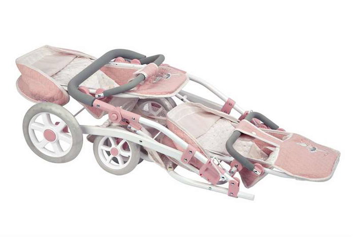 Muñecas Arias Coche Gemelar Universe 45x70x73 cm con Bolso