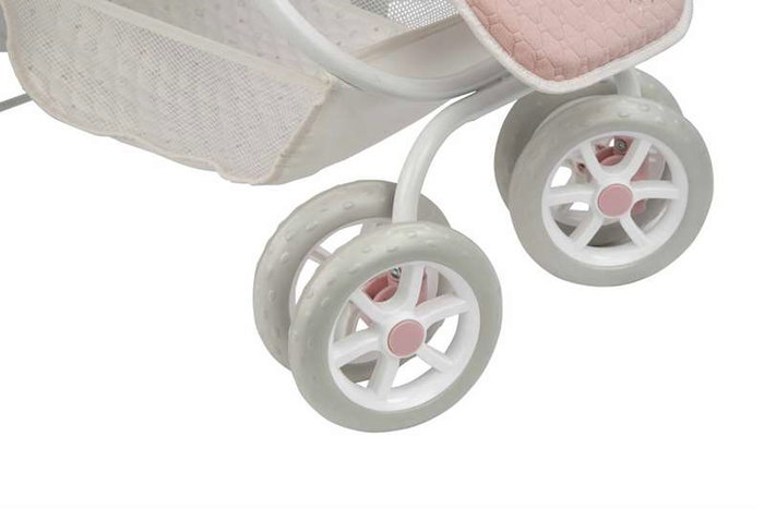 Muñecas Arias Coche Gemelar Universe 45x70x73 cm con Bolso, Altura Ajustable Manillar 47-77 cm, para Niños de +3 Años