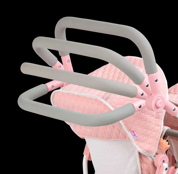 Muñecas Arias Coche Gemelar Universe 45x70x73 cm con Bolso, Altura Ajustable Manillar 47-77 cm, para Niños de +3 Años