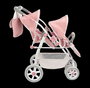 Muñecas Arias Coche Gemelar Universe 45x70x73 cm con Bolso, Altura Ajustable Manillar 47-77 cm, para Niños de +3 Años
