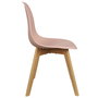 Home Deco Factory Silla STOCKHOLM Escandinava Rosa Diseño Charles Eames Patas Madera Asiento Plástico 46x46x82.5 cm