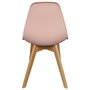 Home Deco Factory Silla STOCKHOLM Escandinava Rosa Diseño Charles Eames Patas Madera Asiento Plástico 46x46x82.5 cm