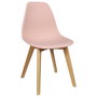 Home Deco Factory Silla STOCKHOLM Escandinava Rosa Diseño Charles Eames Patas Madera Asiento Plástico 46x46x82.5 cm