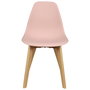 Home Deco Factory Silla STOCKHOLM Escandinava Rosa Diseño Charles Eames Patas Madera Asiento Plástico 46x46x82.5 cm