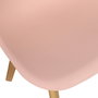 Home Deco Factory Silla STOCKHOLM Escandinava Rosa Diseño Charles Eames Patas Madera Asiento Plástico 46x46x82.5 cm