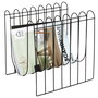 Home Deco Factory Revistero De Alambre Negro 32x26x33 cm