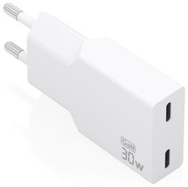 Aisens Cargador GaN 30W con 2x USB-C, Blanco