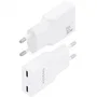 Aisens Cargador de Pared GaN Ultra Delgado 30W 2 Puertos USB-C PD3.0 PPS QC4.0 Blanco - Modelo A110-1003