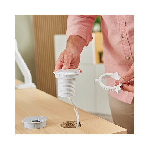 Fellowes Toma de Corriente Empotrable para Escritorio 230V con USB-A y USB-C, Blanco Fellowes Toma de Corriente Empotrable para Escritorio 230V con USB-A y USB-C, Blanco