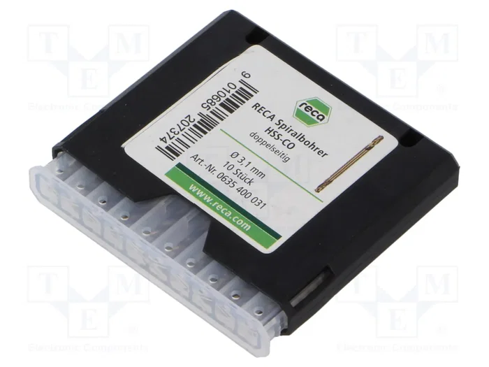 RECA Broca para metal de 3,1 mm de diámetro y 49 mm de longitud