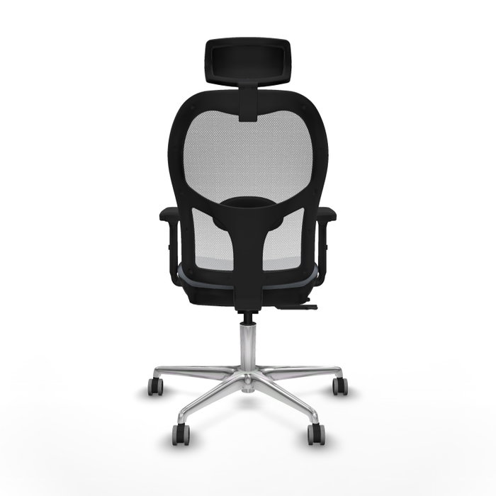 PIQUERAS Y CRESPO Silla de oficina Jorquera con mecanismo Sincro/Traslack, Gris y Blanco