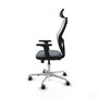 PIQUERAS Y CRESPO Silla de oficina Jorquera con mecanismo Sincro/Traslack, Gris y Blanco