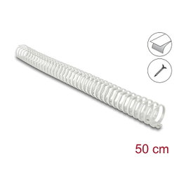 DeLOCK Canal de cables flexible autoadhesivo y atornillable 45 x 46 mm - 50 cm gris
