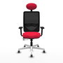 PIQUERAS Y CRESPO Silla de oficina Zulema con mecanismo Sincro/Traslack Rojo/Negro
