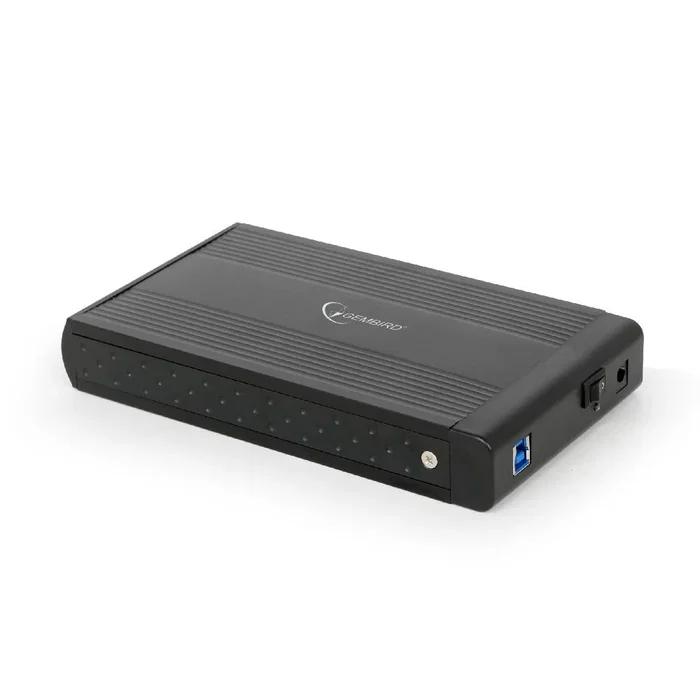 Gembird EE3-U3S-3 Caja para disco duro externo 3.5'' SATA USB 3.0, Aluminio Negro