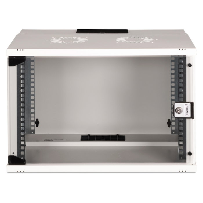 Digitus Armario Rack Mural SOHO PRO, 7U 19", Gris, 540x400x370 mm, Capacidad 60 kg, IP20, Bloqueo Teclado, Gestión Cables, Referencia SOHO PRO 7HE