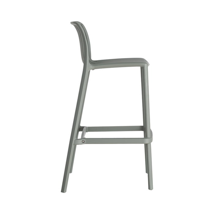 Taburete Verde Polipropileno Exterior 52 X 55 X 100 cm (Set de 4)